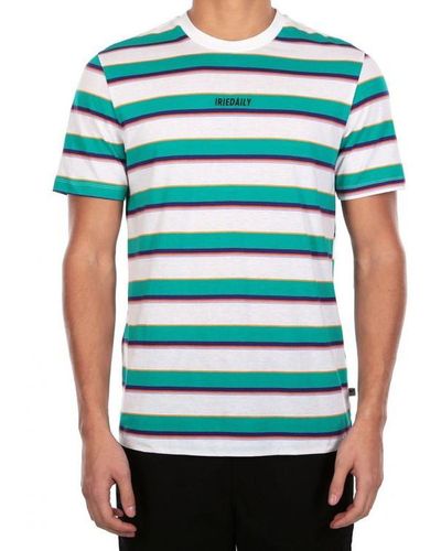 Iriedaily T-Shirt Tony Stripe Tee - Grün