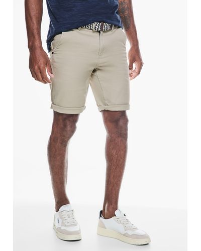 Street One Men Chinohose softer Materialmix - Natur