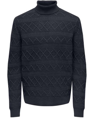 Only & Sons Strickpullover WADE (1-tlg) - Blau