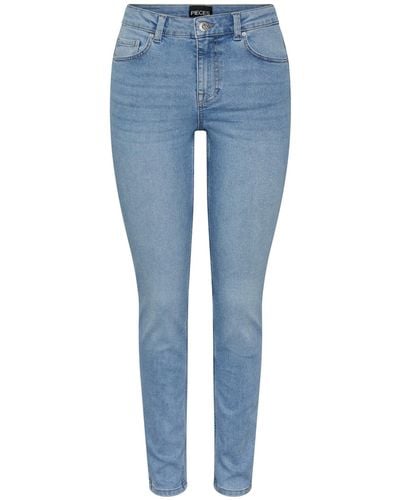 Pieces Skinny-fit-Jeans NUNNA (1-tlg) Weiteres Detail - Blau