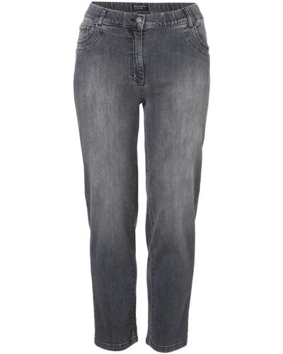 Via Appia Due Klassische 5-Pocket-Jeans mit Ziernähten - Grau