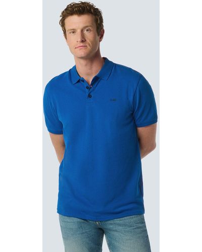 No Excess Poloshirt Polo Solid Stretch - Blau