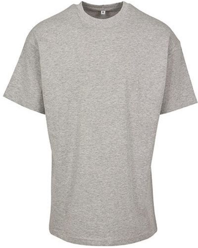 Build Your Brand Rundhalsshirt Premium Combed Jersey T-Shirt, Oversize geschnitten - Grau