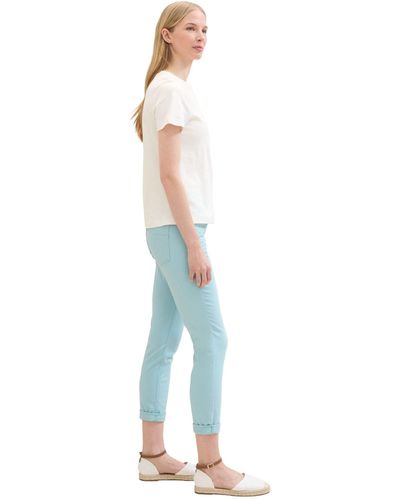 Tom Tailor Stoffhose Hose Tapered Relaxed Pants 7396 in Blau
