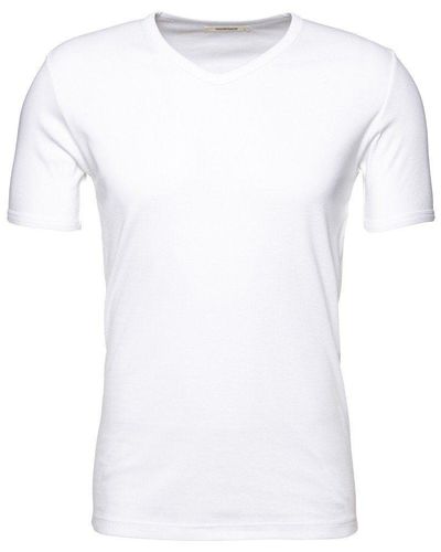 WUNDERWERK Shirt V-neck rib-tee 2-pack male - Weiß