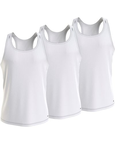 Tommy Hilfiger T-Shirt 3P TANK TOP (Packung, 3-tlg., 3er) mit kultigem Markenlabel - Weiß