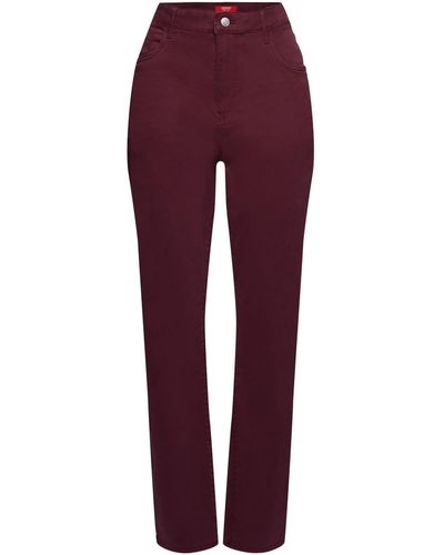 Esprit Slim-fit-Jeans Twill-Hose in schmaler Passform - Rot
