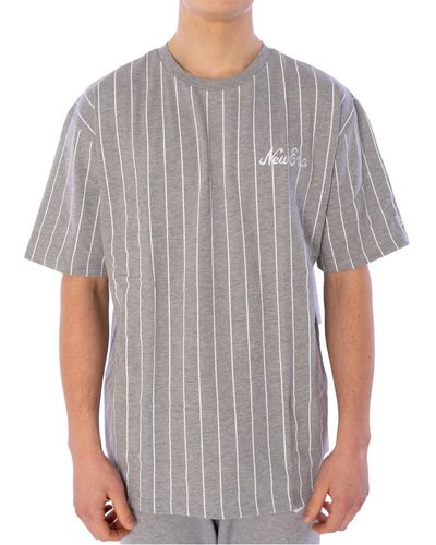 KTZ T-Shirt Oversized Pinstripe - Grau
