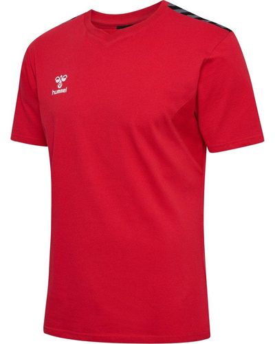 Hummel Hmlauthentic Co T-Shirt /S - Rot