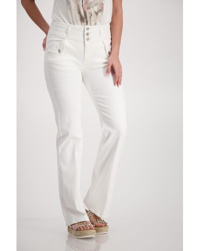 Monari 5-Pocket-Jeans Hose - Weiß