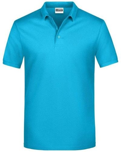James & Nicholson Poloshirt Pique Kurzarm Basic - Blau