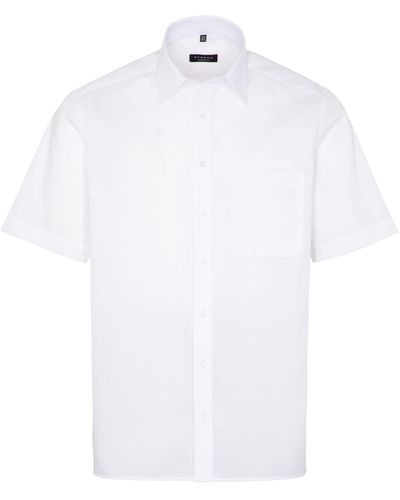 Eterna Klassische Bluse COMFORT FIT Kurzarm hemd weiß 1100-00-K198
