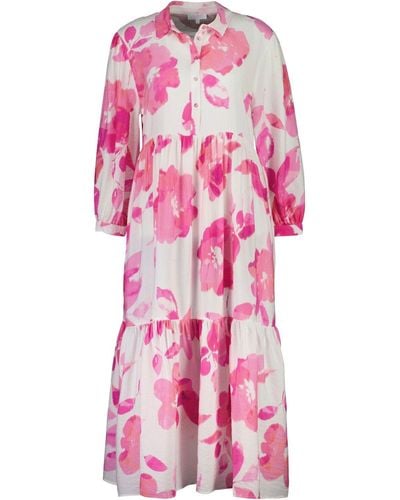 Better Rich Hemdblusenkleid Kleid mit Rosen - Pink