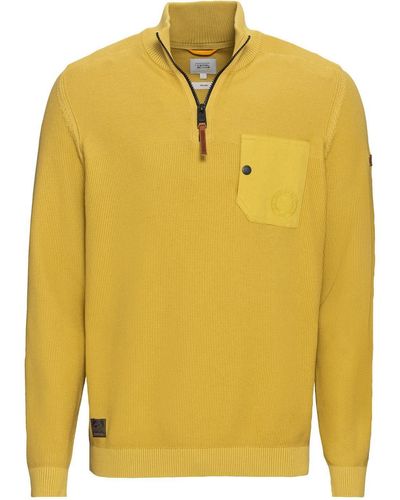 Camel Active Sweatshirt Troyer 1/1Arm, Lemon - Gelb