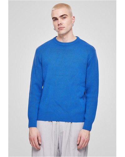 Urban Classics Rundhalspullover Heavy Oversized Sweater - Blau