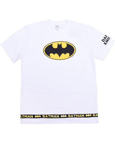 Dc Comics Batman T-Shirt Gr. XS bis XL, 100% Baumwolle - Weiß