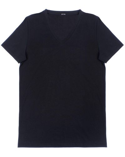 Hom T-Shirt V-Neck Supreme Cotton - Blau