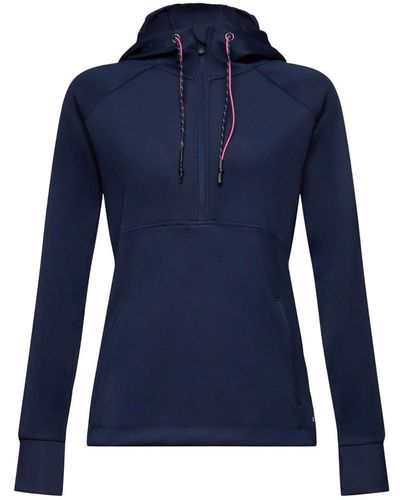 Esprit Sports Sportives Sweatshirt mit Kapuze (1-tlg) - Blau
