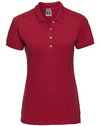 Russell Stretch Poloshirt - Rot