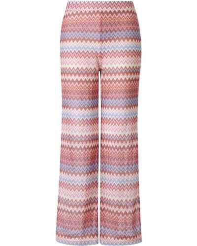Rich & Royal Bundfaltenhose intarsia knit pants - Pink