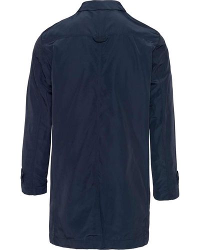 Kariban Winterjacke Trenchcoat Mantel lange Business-Jacke Outwear - Blau