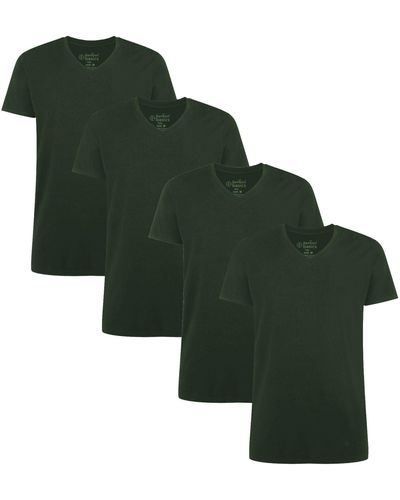 Bamboo Basics T-Shirt KATE, 4er Pack - Unterhemd - Grün