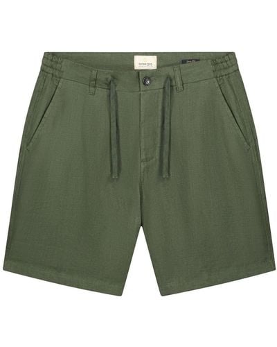 Dstrezzed Kurze Hose - - Leinenshorts - James Beach Shorts Crispy Linen - Grün