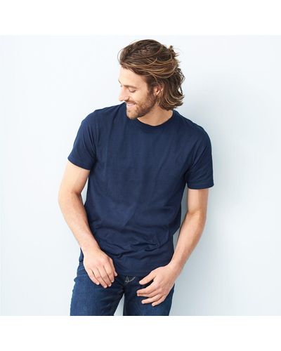 Living Crafts Shirt FABIAN Hochwertige T-Shirts aus feinem Single Jersey - Blau