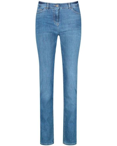 Gerry Weber 5-Pocket-Jeans Best4ME Slim Fit Organic Cotton (92150-67850) von - Blau