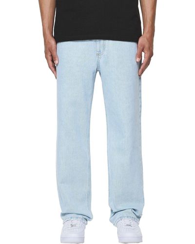 PEGADOR 5-Pocket-Jeans Baltra Baggy 33 (1-tlg., kein Set) logogeprägte Knöpfe und Nieten - Blau