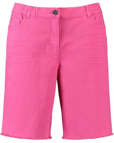 Samoon Stoffhose Jeans Bermuda Betty - Pink