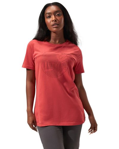 Berghaus Print-Shirt bequem geschnitten - Rot