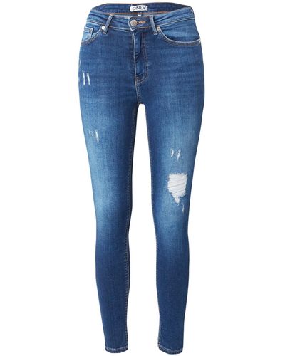 ONLY 7/8-Jeans PAOLA (1-tlg) Plain/ohne Details - Blau