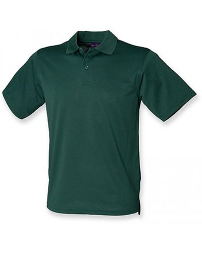 Henbury Poloshirt Coolplus Wicking Polo Shirt / Mikro-Piqué - Grün