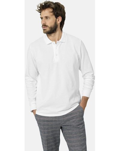 Babista Langarm-Poloshirt FIOREVERTI mit Armbündchen - Weiß