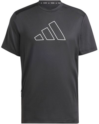 adidas Originals T-Shirt TI 3B TEE BLACK/WHITE - Schwarz