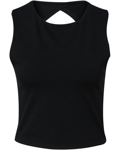 Mavi Shirttop (1-tlg) Cut-Outs, Wickel-Design - Schwarz