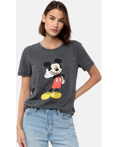 Re:Covered T-Shirt Mickey Mouse Phone GOTS zertifizierte Bio-Baumwolle - Grau