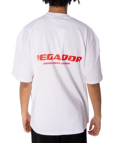 PEGADOR Colne Logo Oversized Tee T-Shirt (1-tlg) - Weiß