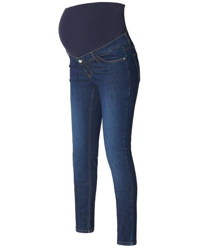 Esprit Maternity Umstandsjeans Schmal geschnittene Jeans mit Überbauchbund - Blau
