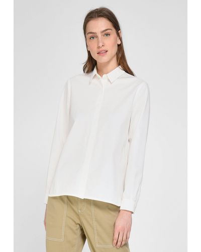 DAY.LIKE Hemdbluse Cotton mit klassischem Design - Weiß