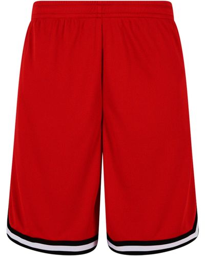 Urban Classics Stripes Mesh Shorts - Rot