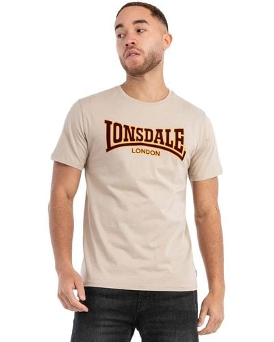 Lonsdale London T-Shirt Men Slim Fit Classic, G 3XL, F sand - Natur