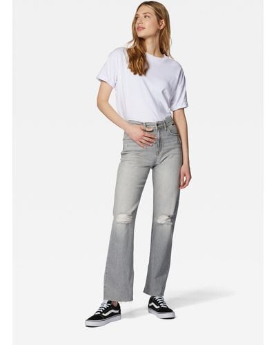 Mavi BARCELONA SLIT Straight Leg Jeans mit Schlitz - Grau