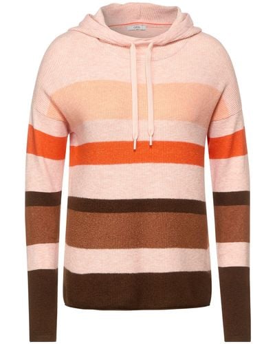 Cecil Sweatshirt Colorblock Hoodie Pullover - Orange