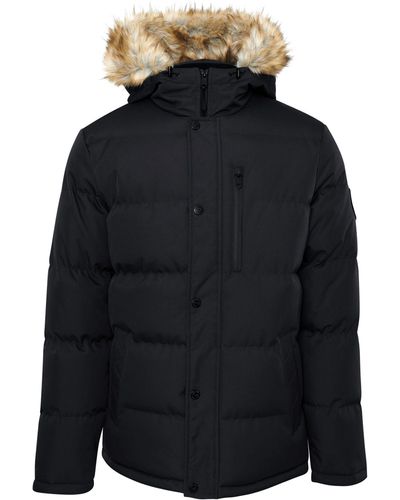 Threadbare Winterjacke THB Jacket Arnwood Padded Global Recycled Standard (GRS) zertifiziert - Blau