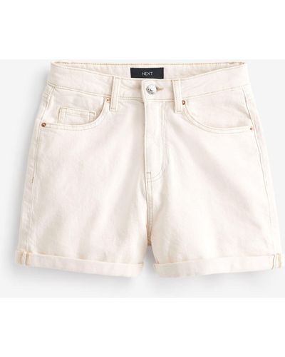 Next Jeansshorts Mom-Shorts aus Comfort-Stretch-Denim (1-tlg) - Natur