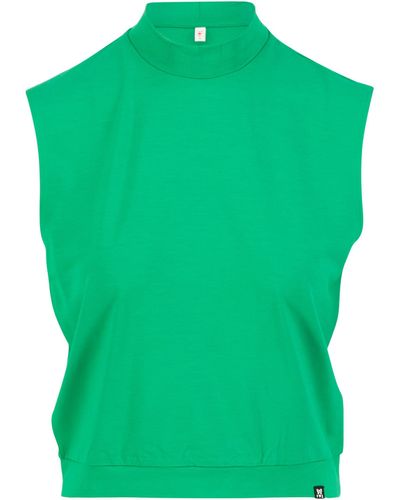 Blutsgeschwister T-Shirt Top Tiny Turtle schmaler Stehkragen - Grün