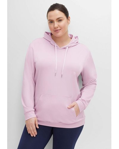Sheego Kapuzensweatshirt Große Größen aus Funktionsmaterial - Pink