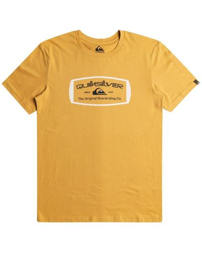 Quiksilver T-Shirt Qs Mind Barrel - Gelb
